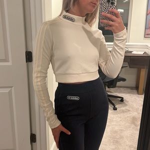Adidas long sleeve cropped turtle neck